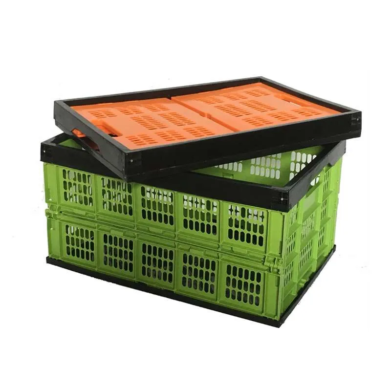 Compact Mesh Vented Plastic Collapsible Crate