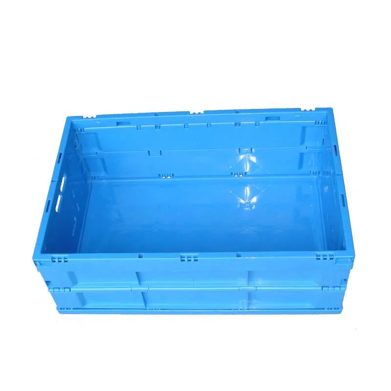 Solid Wall Plastic Folding Crate with Lids
