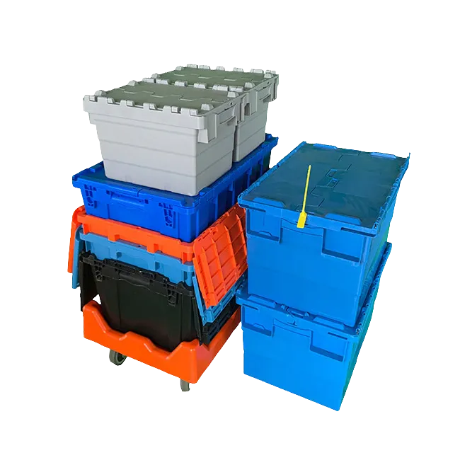 Plastic moving boxes
