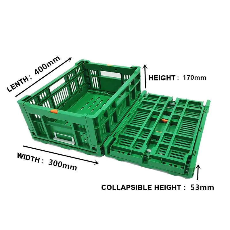 Stackable Small Plastic Folding Crate for Retail