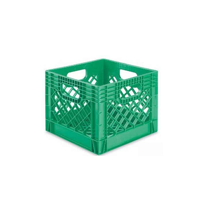 Standard 4-Gallon Square Milk Crate | 13x13" Heavy Duty Dairy Box