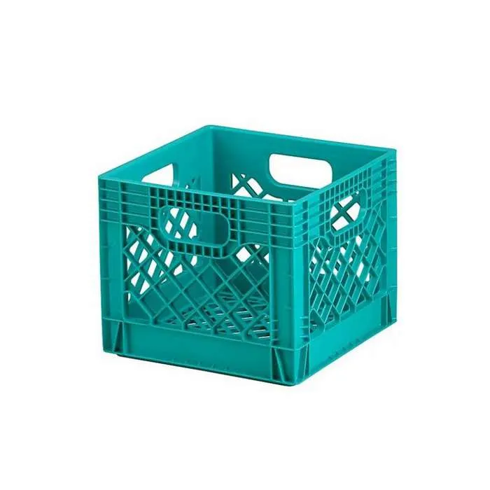 Standard 4-Gallon Square Milk Crate | 13x13" Heavy Duty Dairy Box