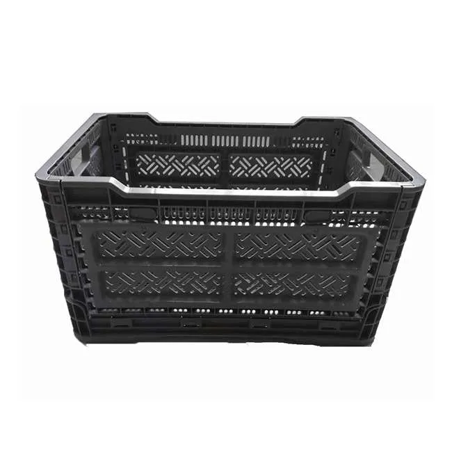 Large Folding Plastic Milk Crate | Ventilated 26qt Collapsible Container
