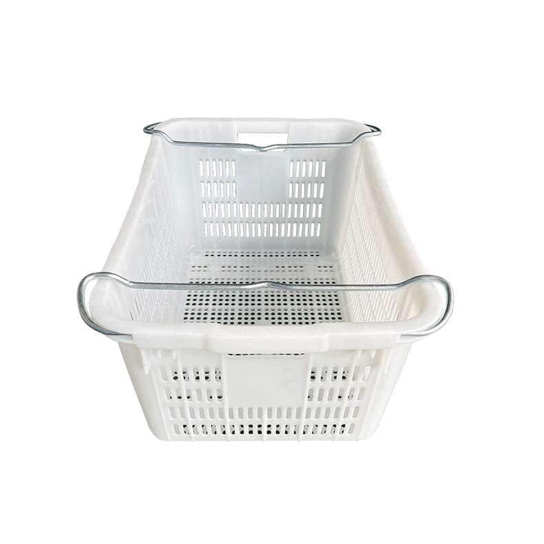 Plastic Fruit Crate with Metal Handle | 55L HDPE Harvest Basket