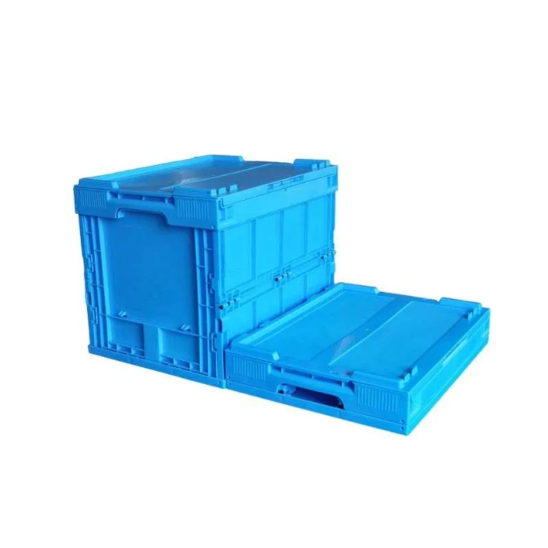 Small Foldable Plastic Industrial Crate with Lid