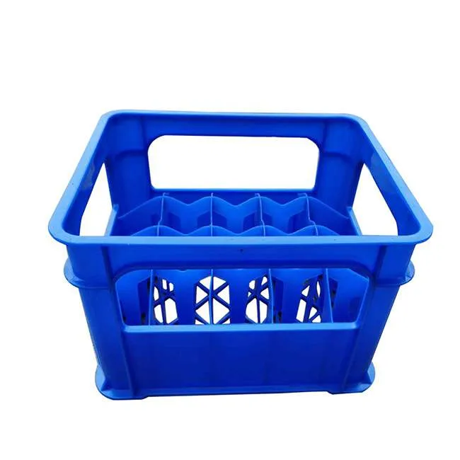 20-Slot Plastic Bottle Crate | Partitioned Beverage Carrier (75mm Grid)