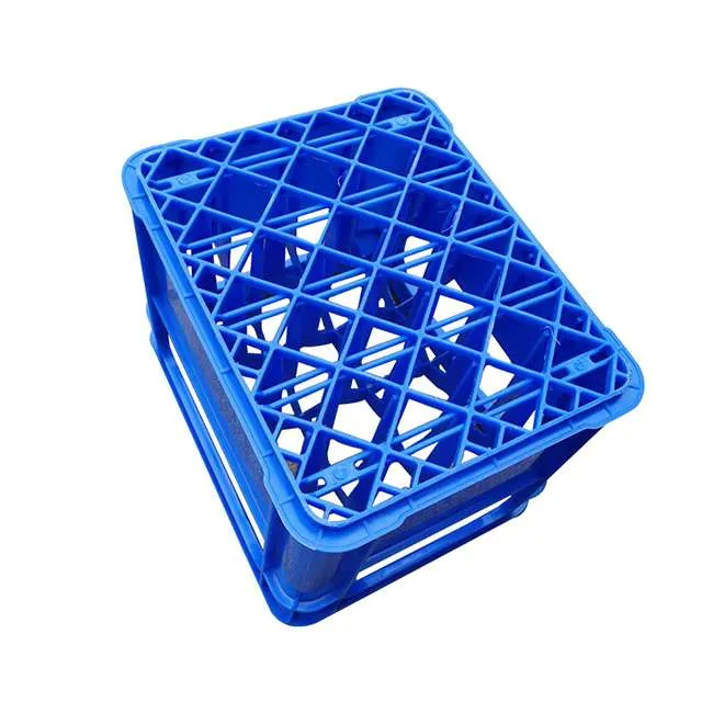 20-Slot Plastic Bottle Crate | Partitioned Beverage Carrier (75mm Grid)