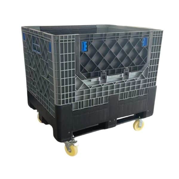 Heavy-Duty Collapsible Plastic Pallet Bin (Solid Walls)