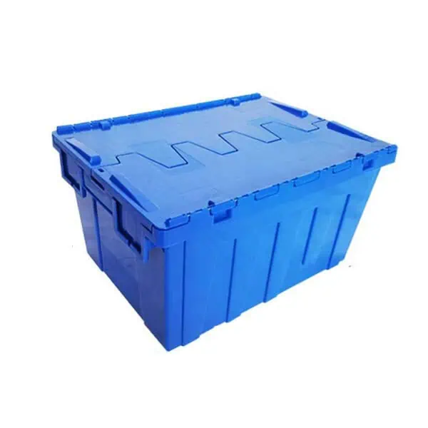 60L Hinged Lid Container with Integrated Label Holder | Warehouse Picking Crate