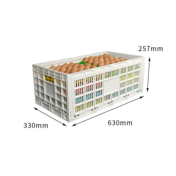 240 Eggs Foldable Plastic Egg Transport Crate