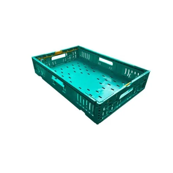 Low-Profile Plastic Foldable Produce Crate (120mm)